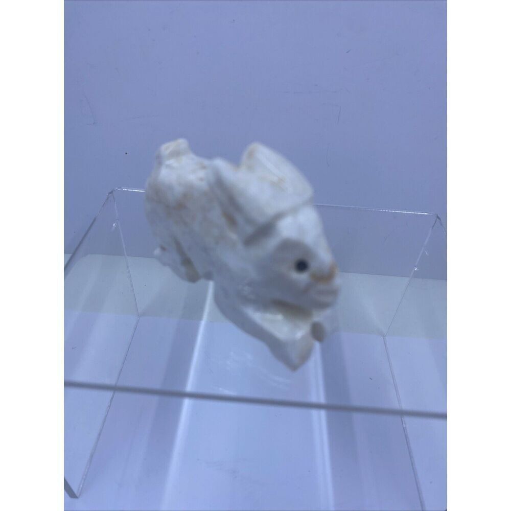 Soapstone Carved Fetish Rabbit HT 2.5 Inches Lenght Approx 3 In.